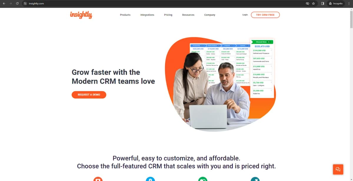 7. Insightly CRM