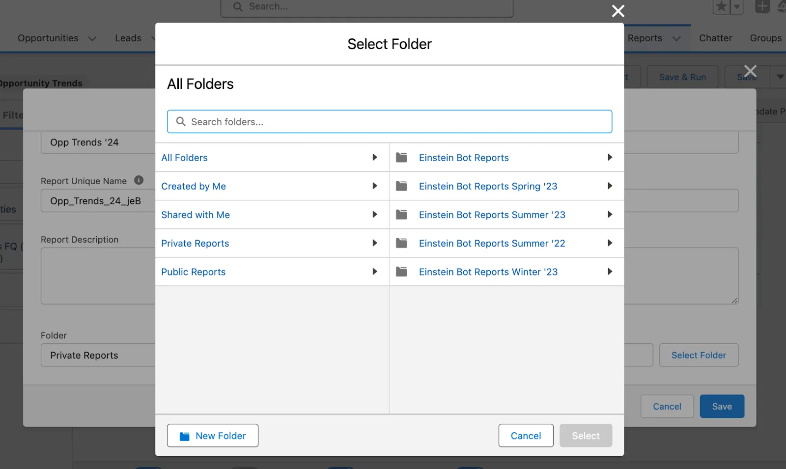 Step 3: Move or Save the Report to a Shared Folder