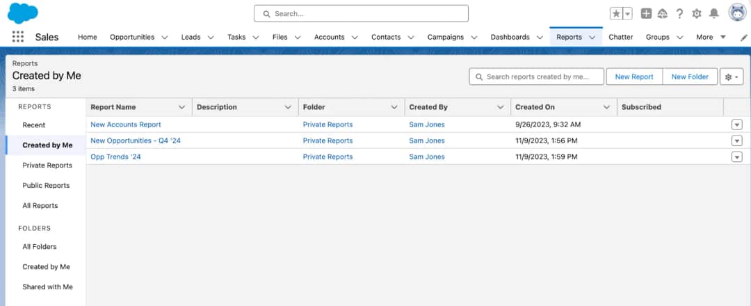 1. Navigate to the Report