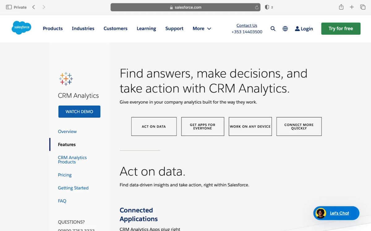 2. Salesforce Analytics Cloud