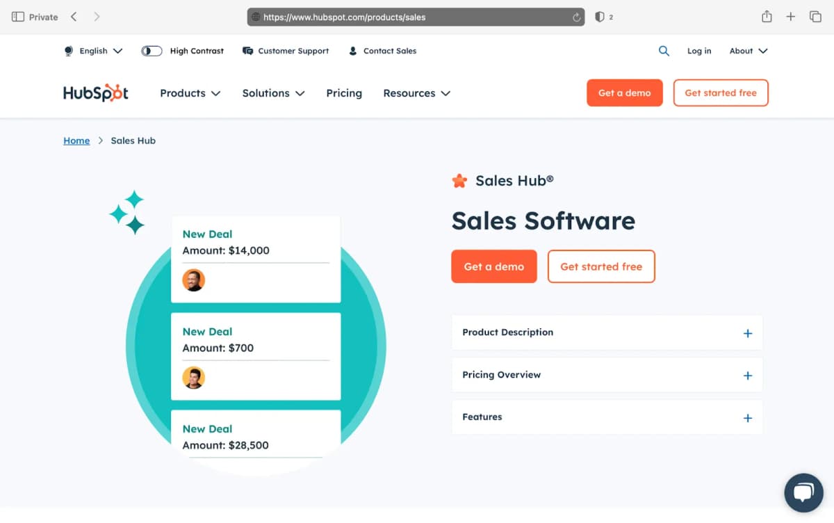 3. HubSpot Sales Hub