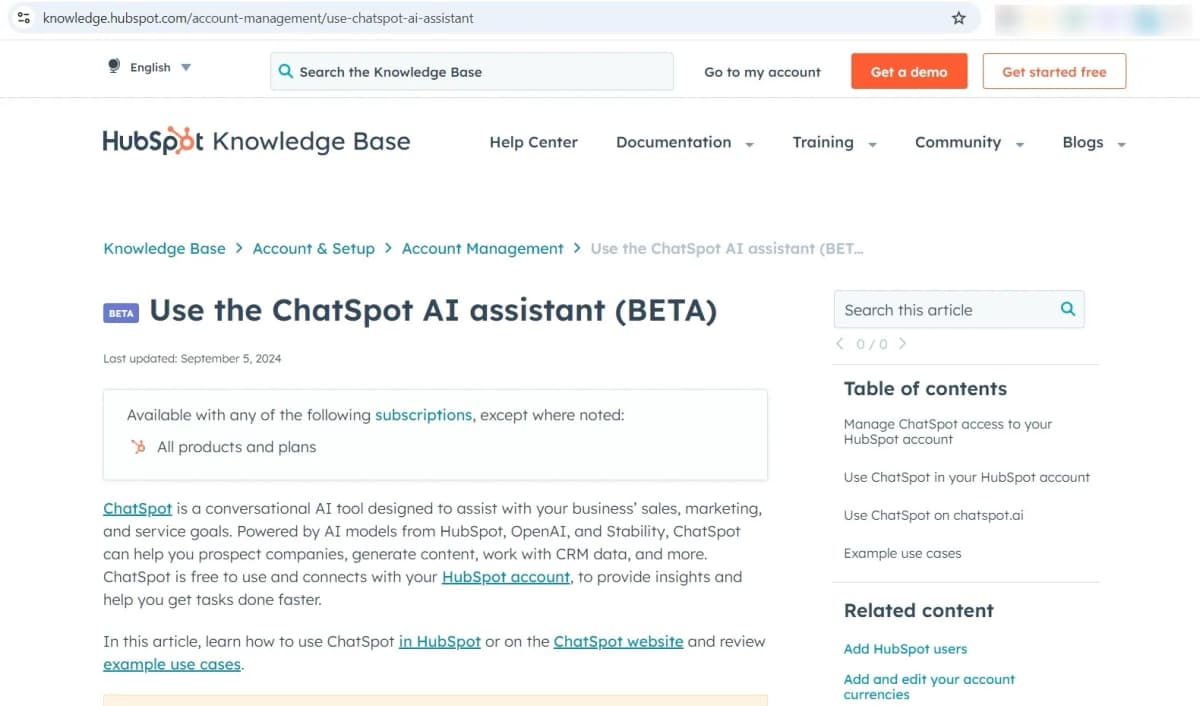 6. HubSpot – ChatSpot