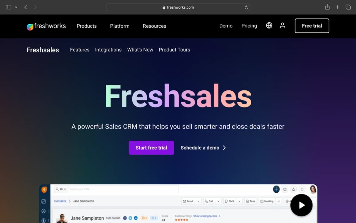 10. Freshsales CRM