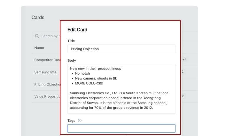 13. Enablement Cards