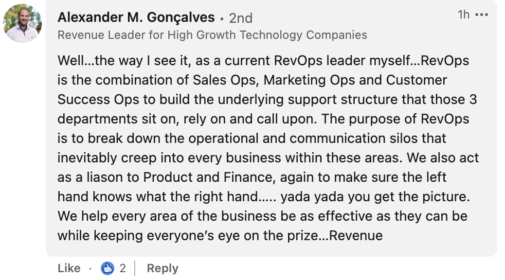 So what is a “confident understanding” of RevOps?